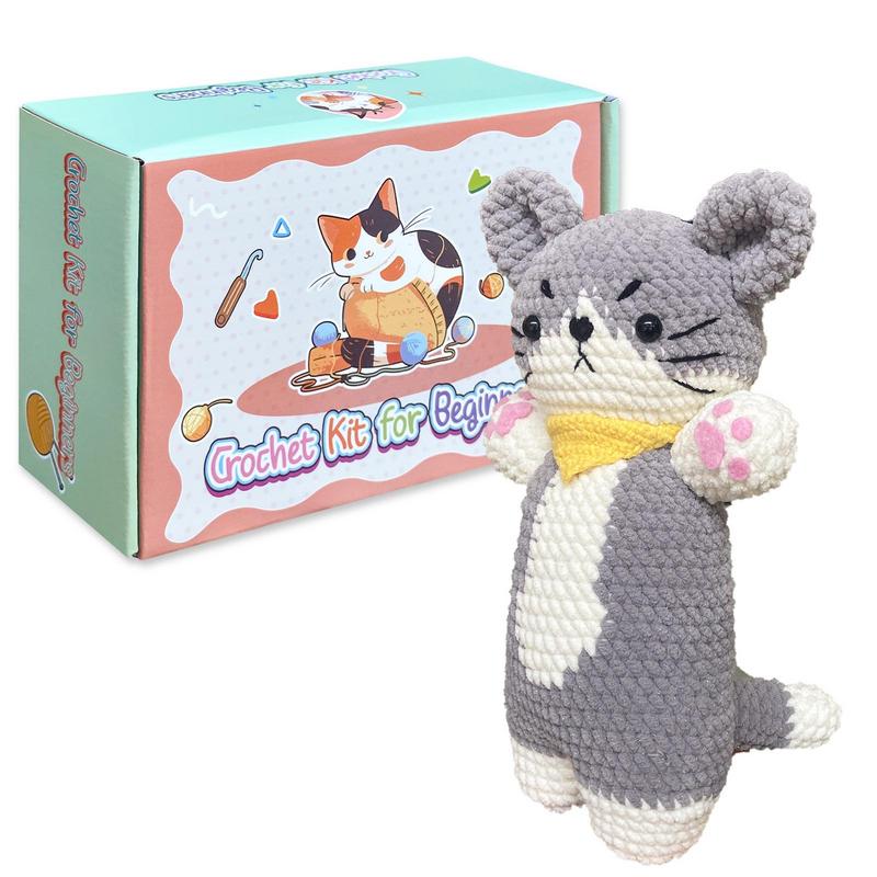 Beginner Crochet Kit For Kids Creative Crochet Material Kit Creative Crochet Kit For Beginners Cat Crochet Kit With Steps For