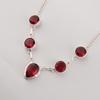 Natural Pink Rubellite Gemstone Silver Necklace 16-18" 925 Sterling Silver Handcrafted Jewelry RN-3-11