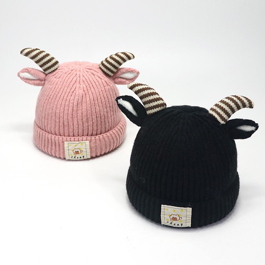 Buy [MYD] Baby Kids Beanie For Boys Girls Cap Cotton Antler Knitted