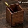 Chinese Solid Wood Pen Holder: Premium Desktop Ornament & Corporate Gift In Elegant Gift Box