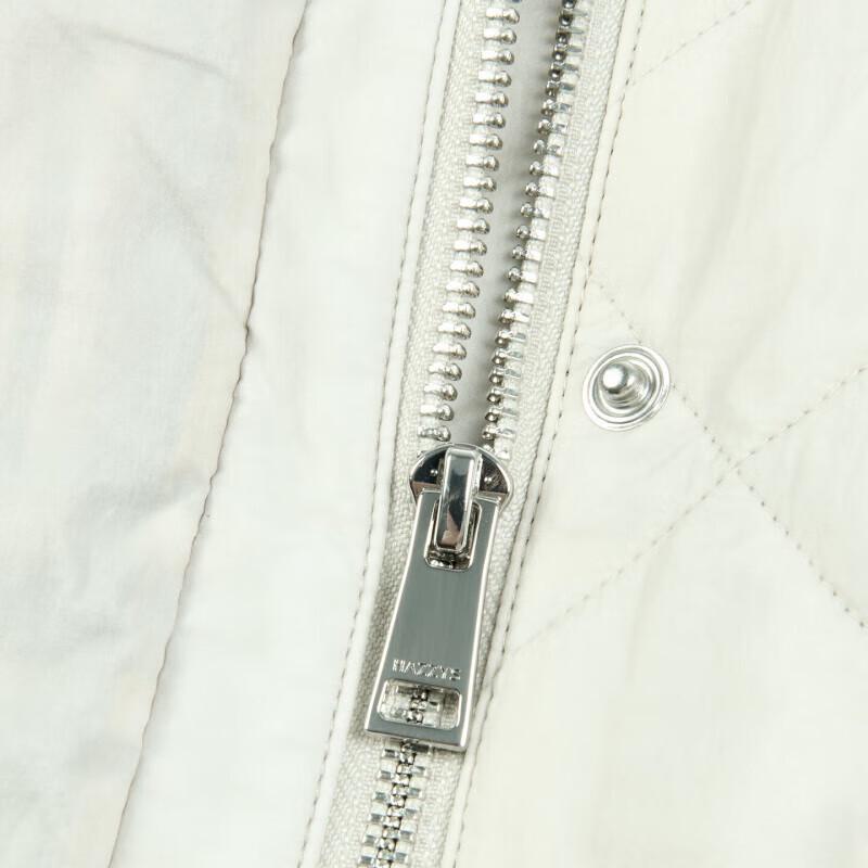 HAZZYS Women's 2025 Autumn Corduroy Collar Diamond Quilted Cotton Jacket