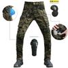 Mens Motorcycle Riding Pants With Multi Pockets Breathable Camo Cargo Trousers Protective Gear Compatible
