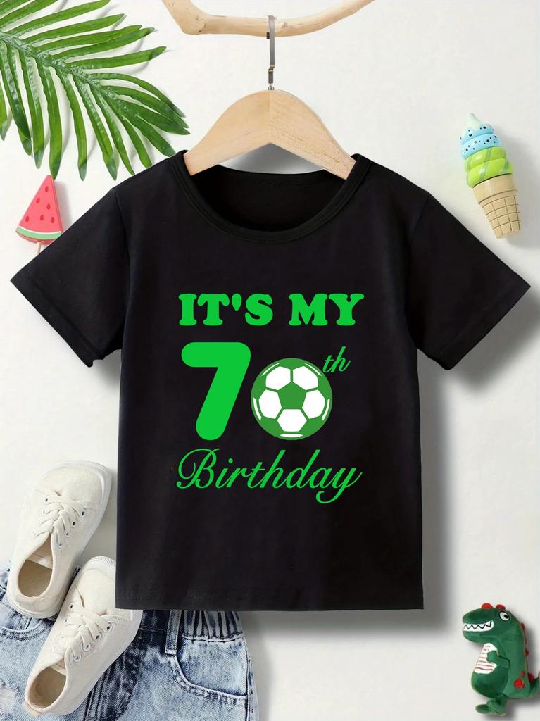 17 Yeas Old Birthday Soccer Boys Print TShirt Summer Casual Children Funny Fashion Tops ONeck Short Sleeve Kids Tshirts