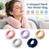 Anti-scalding Neck Support Warm Water Bag Detachable Neck Warmer U-shaped Neck Hot Water Bag  Gifts