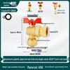 All-Copper Valve Manifold: Three-Way Union, Male/Female Thread Ball Valve for Underfloor Heating and Wall-Hung Boilers