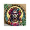 Sugar Skull Metal Wall Art 8x8 Inch Decorative Poster Home Decoration