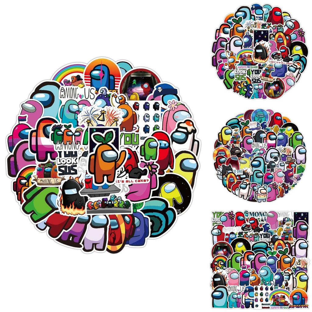 100pcs New Among Us Sticker Bomb Pack Diy Imposter Crew Set Game Decal Quality