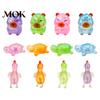 Compact Stress Relief Toy Glitter Cartoon Animal Sensory Fidget for Adults Kids Cute Pig Duck Relaxation Squeeze Turtle Easter Basket Stuffer Holiday