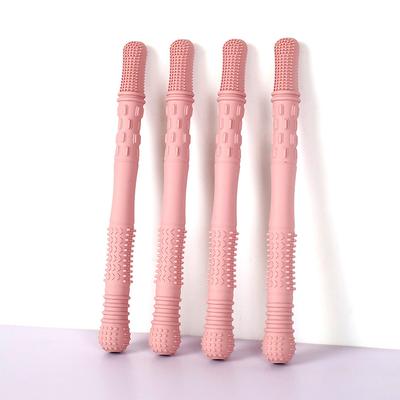 Massaggiagengive di Paglia Giocattolo per Bambini Morbido Silicone Cavo Bastoncino Molare Tubo per Dentizione Neonato Giocattolo Molare Regalo