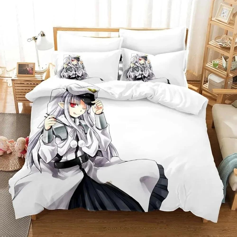 Set da letto cartoni animati stampati in 3D Melty Blood Neco Arc Singolo Piazza e mezza Matrimoniale King Size Set da letto Camera da letto per adulti e bambini Set copripiumino