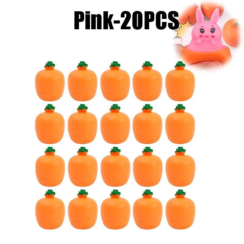 Squeeze Cup Carrot Sensory Toy for Stress Relief Funny Rabbit Shaped Fidget Toys Gifts for Anxious Adults Kids