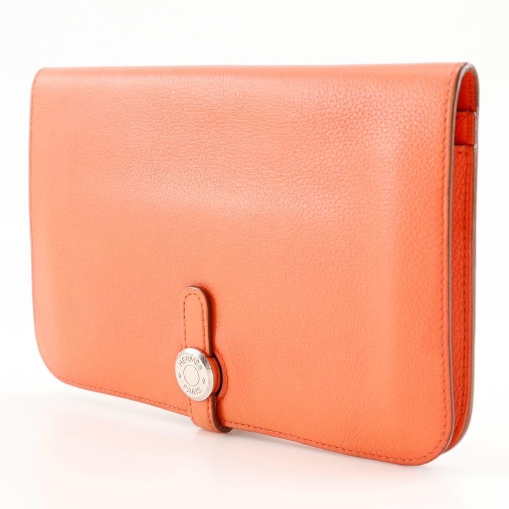 Hermes Dogon GM Purse Pink Shave Women Used