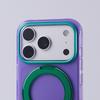 Translucent For MagSafe Frosted Phone Case For iPhone 17 17Pro Max 16 pro max 360 Rotating Bracket Wireless Charging Matte Cover