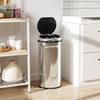 Motion Sensor Bin, Automatic Opening, 1 x 42 L, Black and Silver Stainless Steel