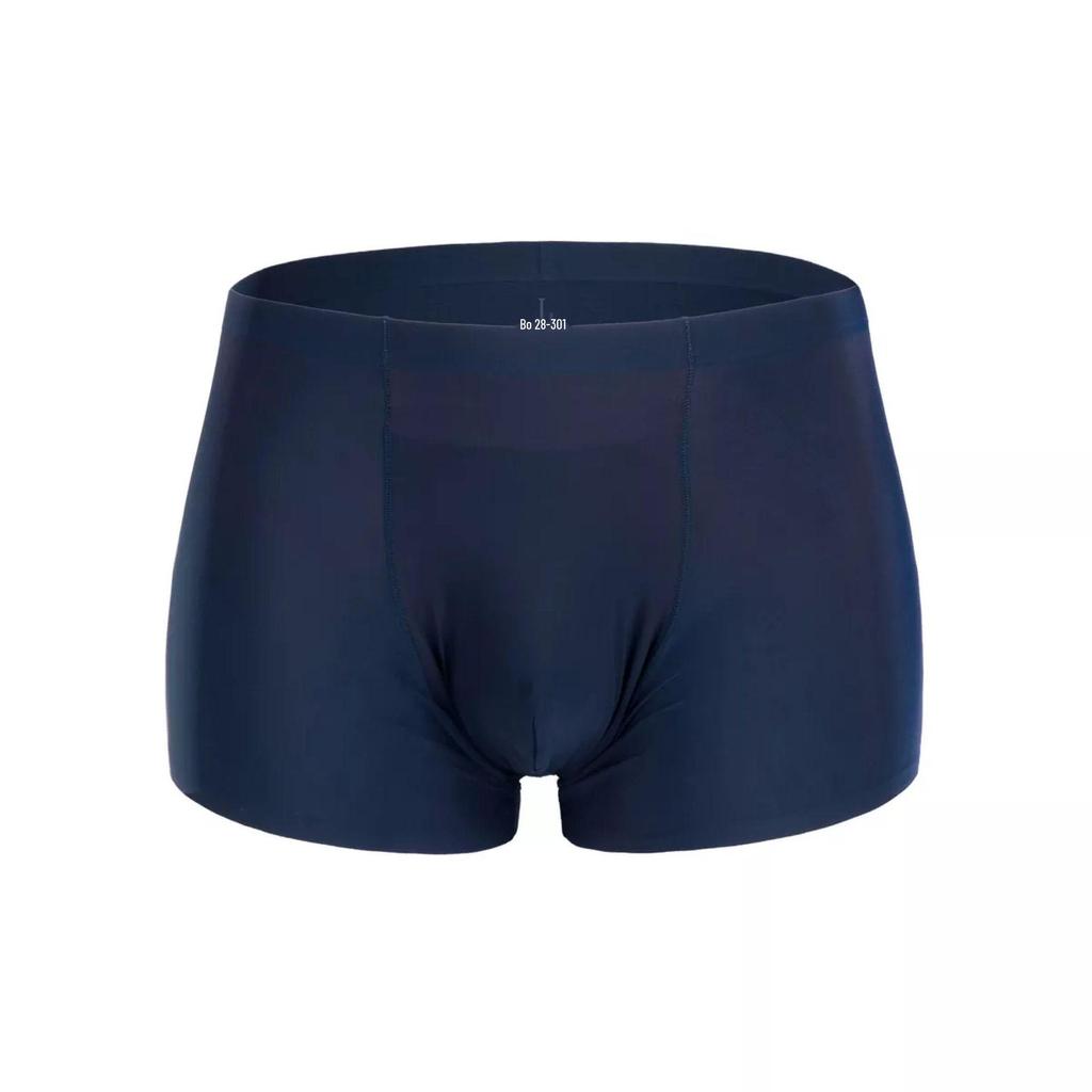 Men's Plus Size Summer Ice Silk Moisture-Wicking Seamless Quick-Dry Boxer Briefs