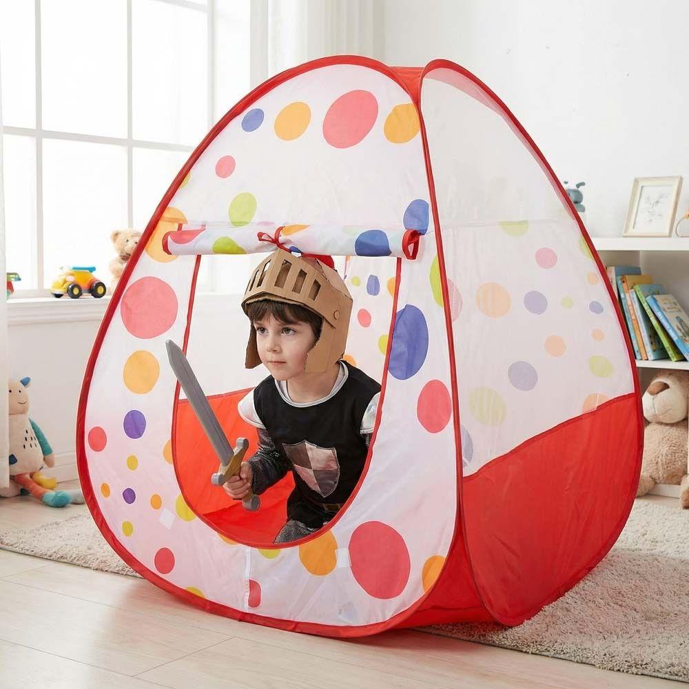 Portable Children's Play House Tent Toy Houses Foldable Toy Tents Red Polka-dot Tent  Kids Toys