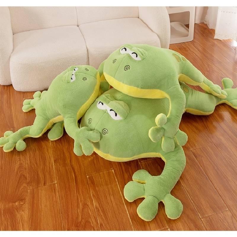Adorable Plush Frog Stuffed Toy For Kids Green Cuddle Buddy Perfect For Sleepovers