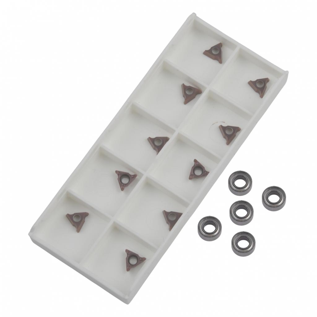 For Mini Chamfer Tool Insert Package with Triangular Cutters and Bearings