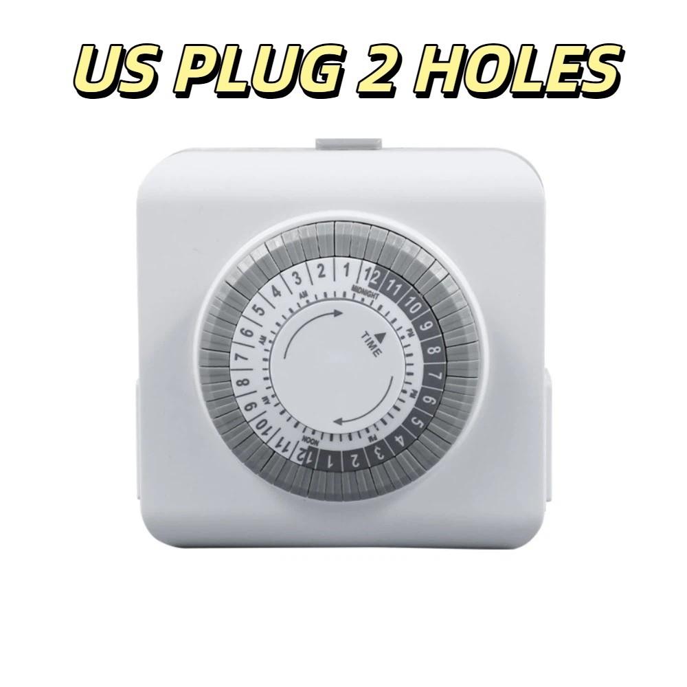 15A 1250W Mechanical Timer 24-Hour Cycle Outlet Timer Automatic Shutdown Timer  Daily On/Off Cycle