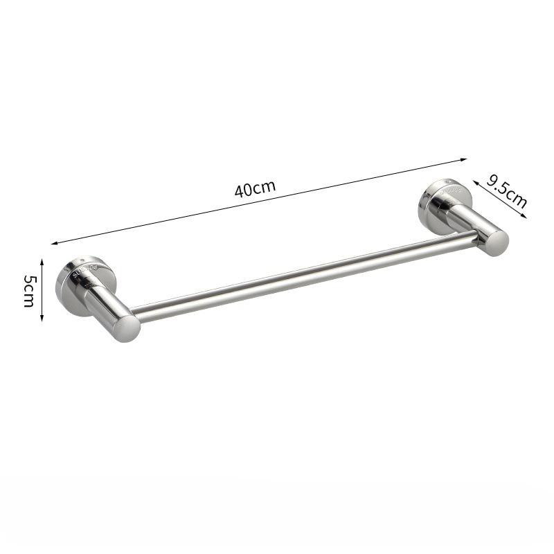 Stainless Steel Stainless Steel Double Towel Bar Wall Mounted Towel Rack Shelf Brushed Bathroom Towel Holder Accessories