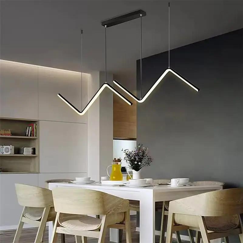 Modern Led Dining Table Chandelier Room Kitchen Bar Hanging Lighting Suspension Design Ceiling Lamp Hoom Decor Pendant Light