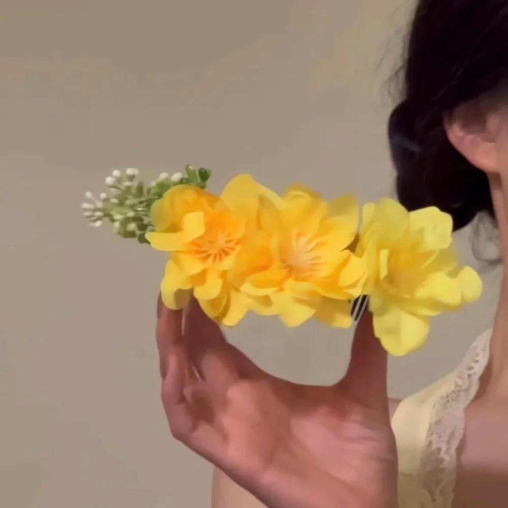Craftsmanship Simulation Flower Hair Clip Day-long Wear Flower Cluster Hair Combs  Hair Accessory