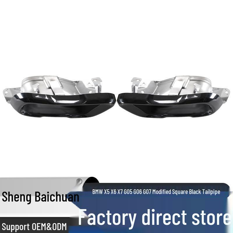 

Black Stainless Steel Square Exhaust Tip for BMW X5/X6/X7 G05/G06/G07 Modifications Car Exhaust Pipe