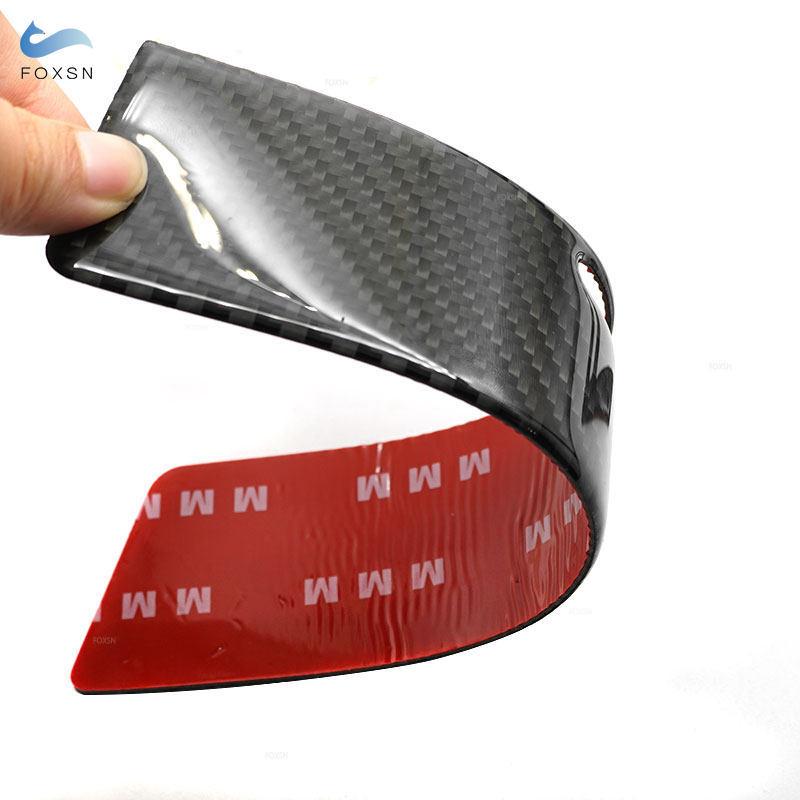 For Mazda CX-5 CX5 2017 2018 Car Interior Moulding Center Armrest Box Rear Air Vent Outlet Cover Soft Carbon Fiber Decor Trim