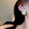 European American Exaggerated Big Pearl Stud Earrings For Women Light Luxury High-end Personality Versatile Fashion Jewelry Gift