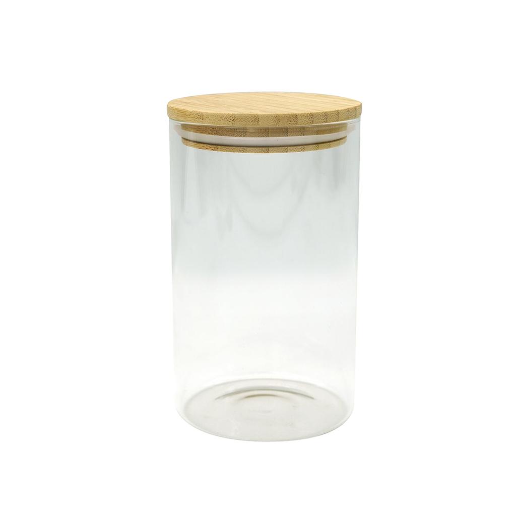 1.15L Glass Storage Box with Bamboo Lid Fackelmann Nature Ref. 684280