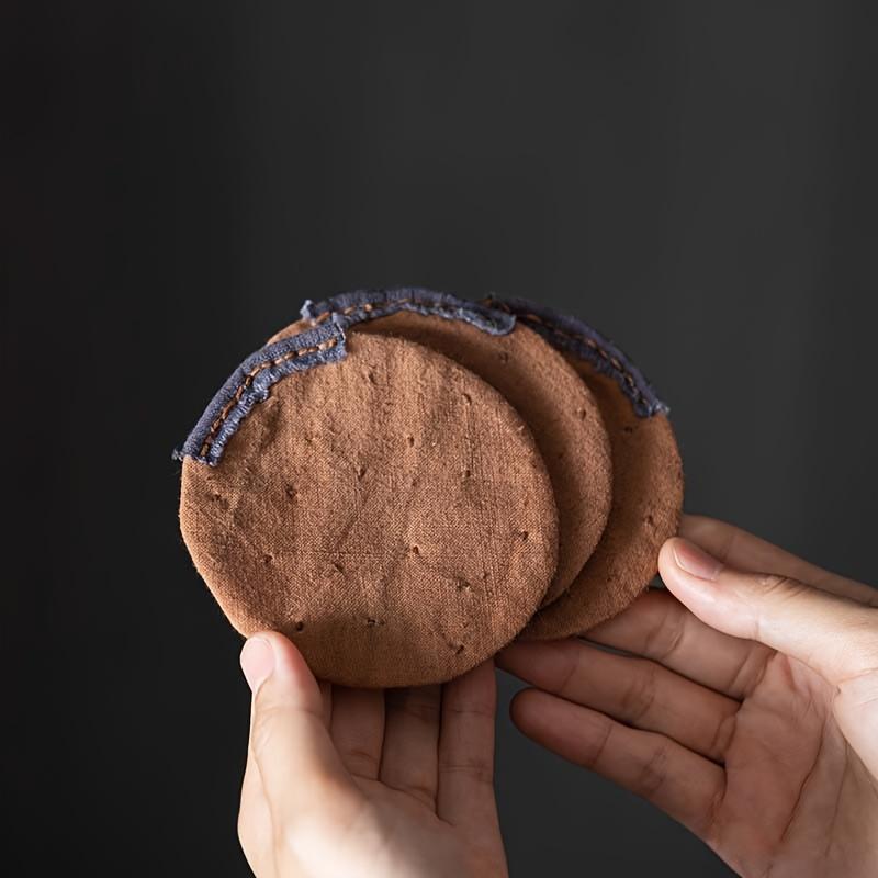 1Pc Old - Style Sewn Cloth Coaster - Insulation Mat for Teapot, Vintage Fabric for Tea Ceremony