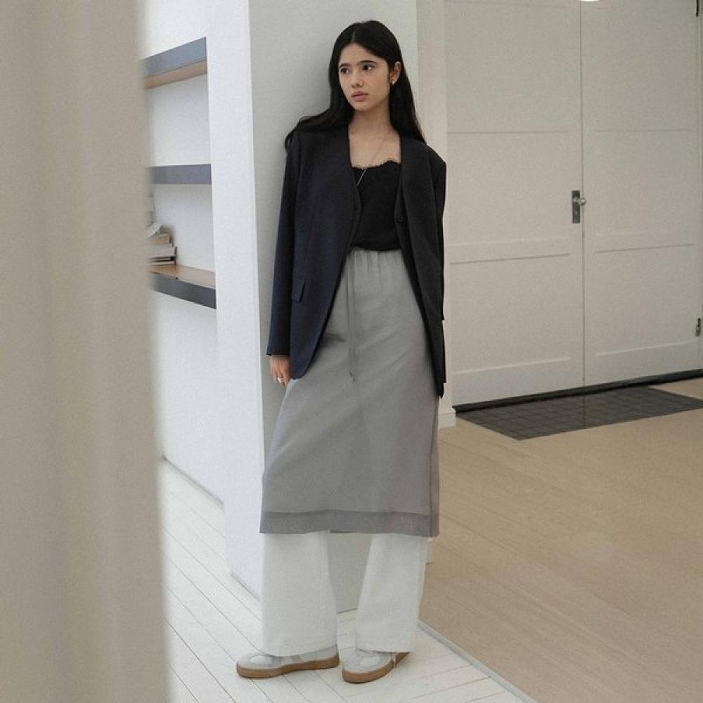 

On On Sheer Layered Skirt New6ss233 KHAKI/M_02