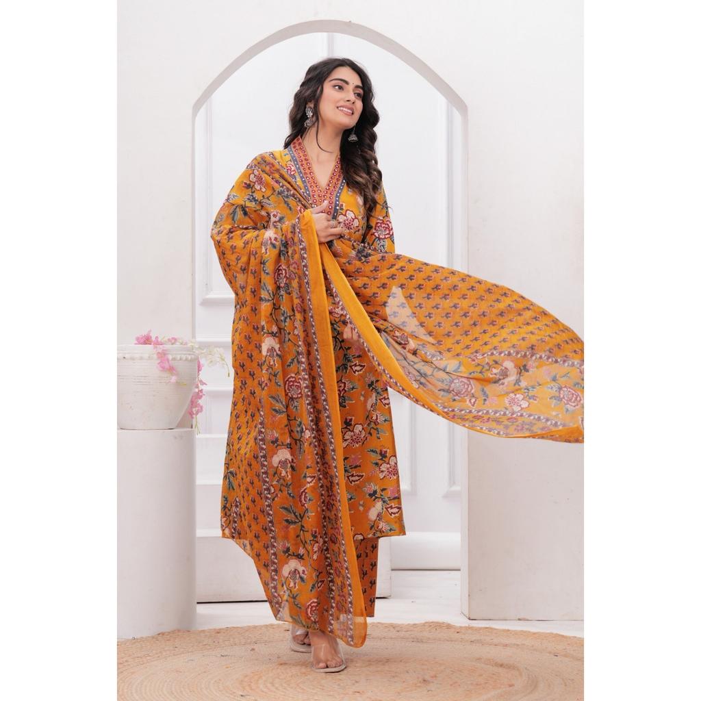 Women Designer Cotton Top Tunic Kurti Set Indian Bollywood Party Salwar Suit SC-2297