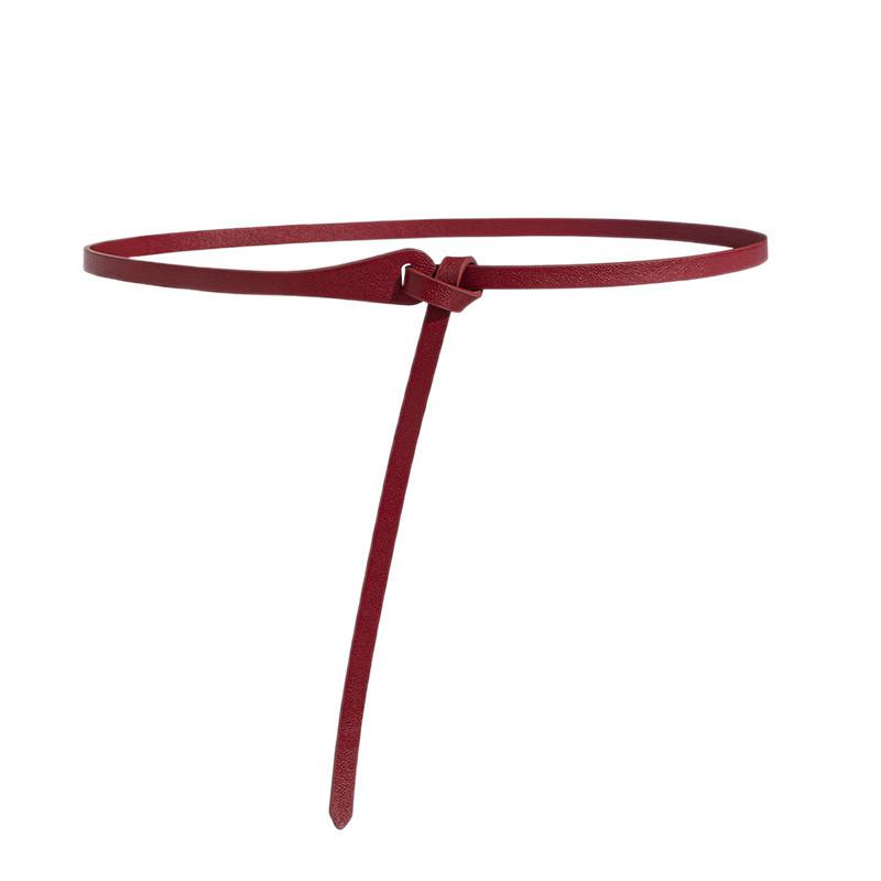 Simple Pu Waist Belt For Dresses With Adjustable Pin Buckle Women For
