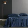 Sondeson Nature 100% Silk Dark Blue Bedding Set Healthy Skin Beauty Queen King Duvet Cover Set Flat Sheet Pillowcase Bed Linen