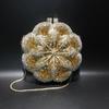 Handmade Rhinestone Floral Evening Clutch - Three-dimensional Design for Weddings & Banquets