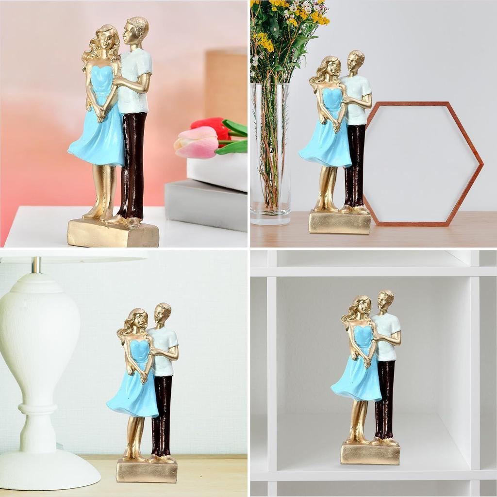 Romantic Embrace Couple Figurine | A Heartfelt Symbol of Love & Devotion | A Beautiful Addition To Any Space – Pack of 1, Multicolor
