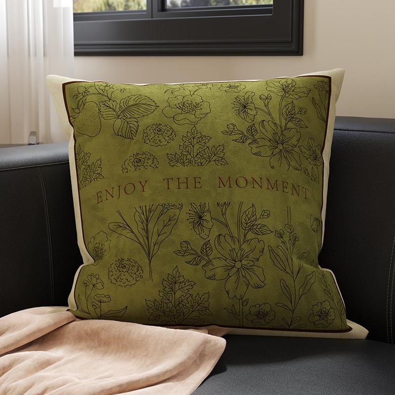 

45x45cm French Style Throw Pillow Covers with Insert, Linen Blend Decorative Cushions for Sofa Bed Living Room Pillowcase