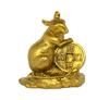 Zodiac Rat Figurine, Ornament, Lucky Charm, Feng Shui, Rat, Copper (Brass)