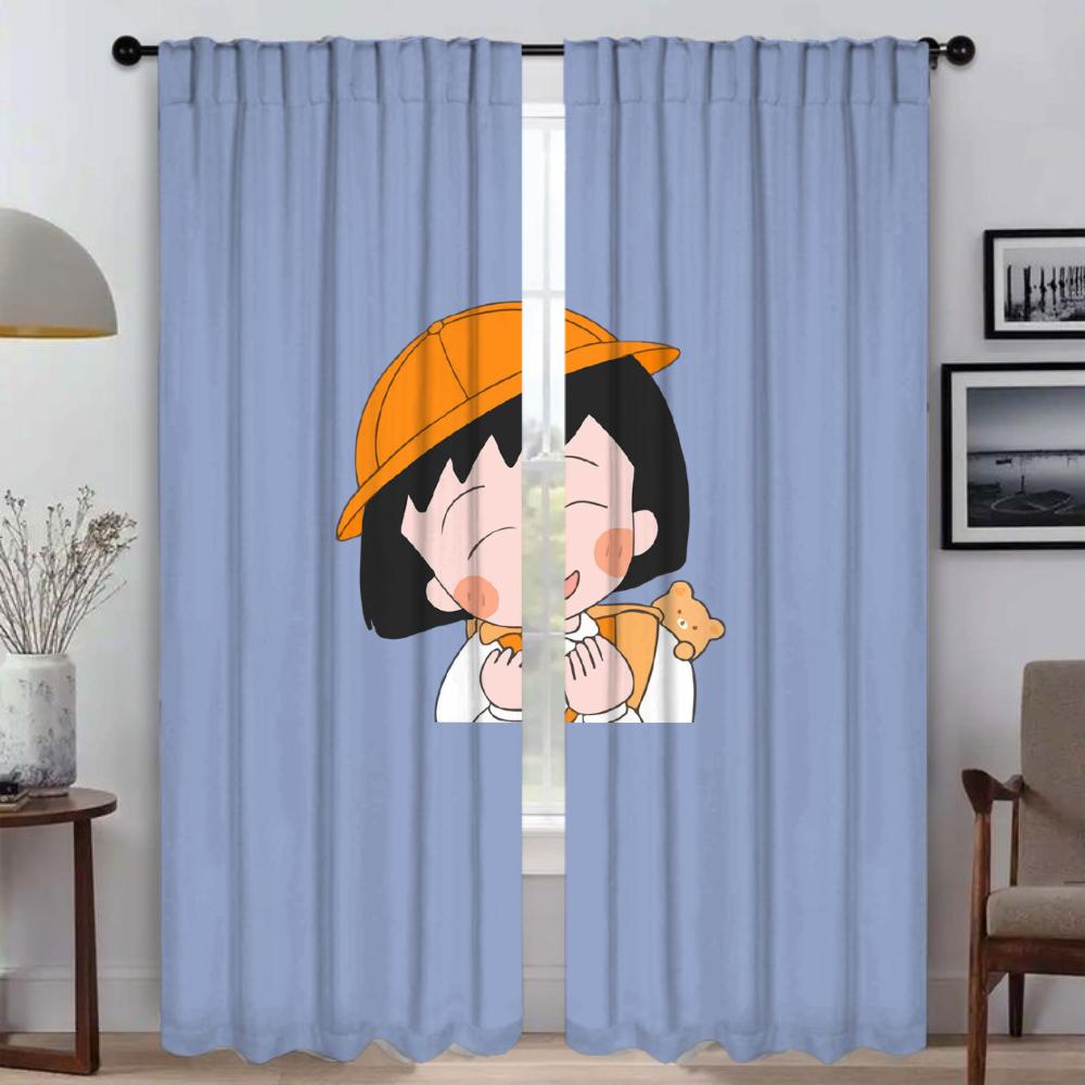 Chi-bi Marukos Window Curtain for Room 2 Panel Modern Living Room Curtains Halloween Decoration Tulle for Bedroom Shades Kitchen