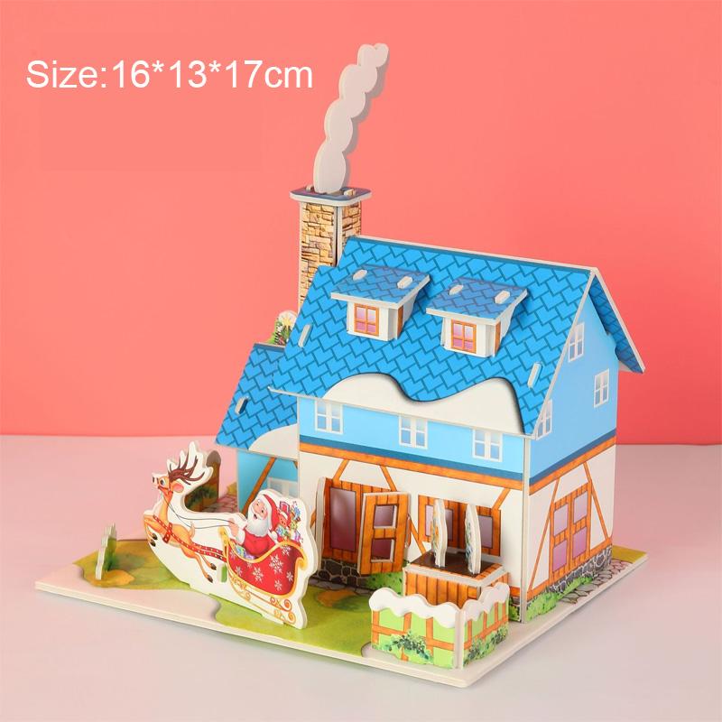 

Творческий DIY 3D бумажный пазл-карта, собранный вручную, модель дома, виллы, здание для детей, самодельные развивающие игрушки