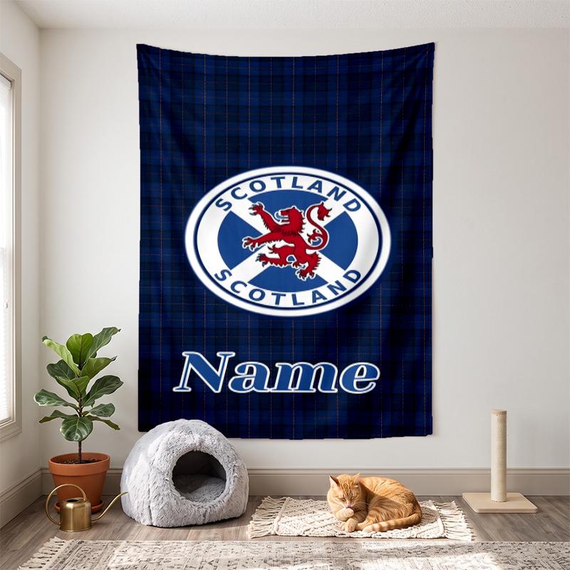Scotland FC (1) Customizable name decorative wall tapestry ideal choice for wall decor in bedrooms living rooms dorms and home