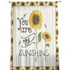 Sunflower Bee Yellow Window Treatment Tulle Modern Sheer Curtains for Kitchen Living Room the Bedroom Curtains Decoration