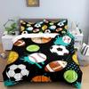 Cool Football Soccer 3D Bedding Set Duvet Cover Pillowcases Comforter Bed Linen Room Decor For Boys Gift Twin Queen King Size