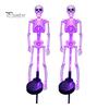 Automatic Dusk to Dawn Lamps Solar Skeleton Garden Stake Light, Halloween 3D Glowing Skull Yard Haunted House Landscape Lighting Decor with