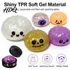 Sensory Fidget Toys for Stress Relief Halloween Bun Squeeze Toy with Steamer Ball Spooky Ghost Transparent Glitter Fidgets Calm Pumpkin Adults