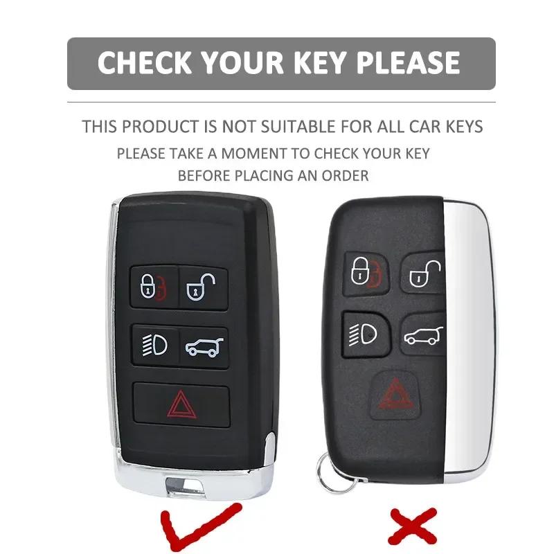 For Land Rover Range Rover Sport Velar Evoque Freelander2 Discovery Jaguar XF XJ XJL XE Silicone Car Fob Key Case Cover Keychain