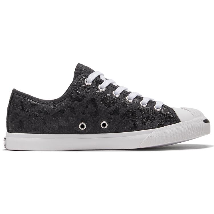 Converse Jack Purcell Lp Low Sole Trendy Retro Casual Sneakers 'Black White' Women's 570527C