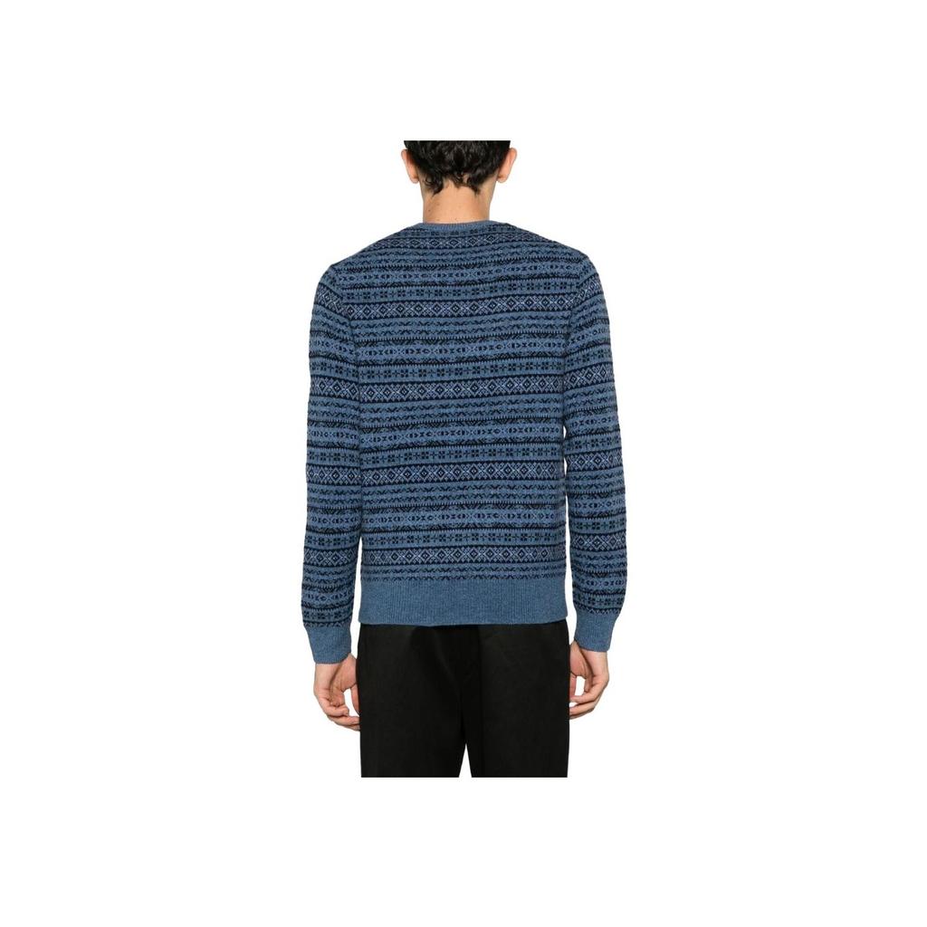 Polo Ralph Lauren Color Block Pattern Knit Casual Long Sleeve Sweater Men sweater Blue 710918122-001