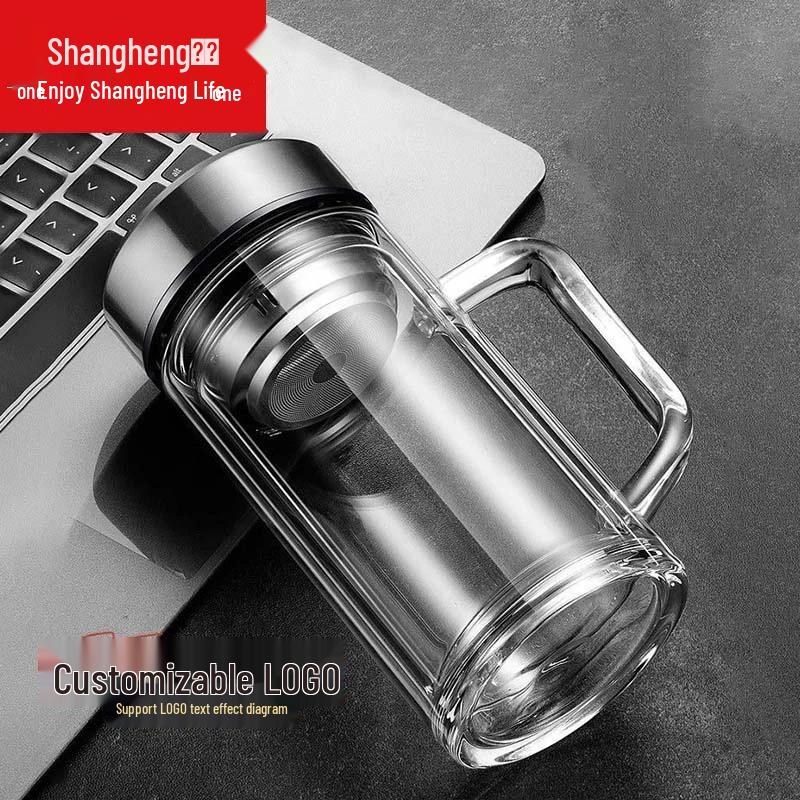 Shangheng Double-Wall Glass Tea Infuser Mug